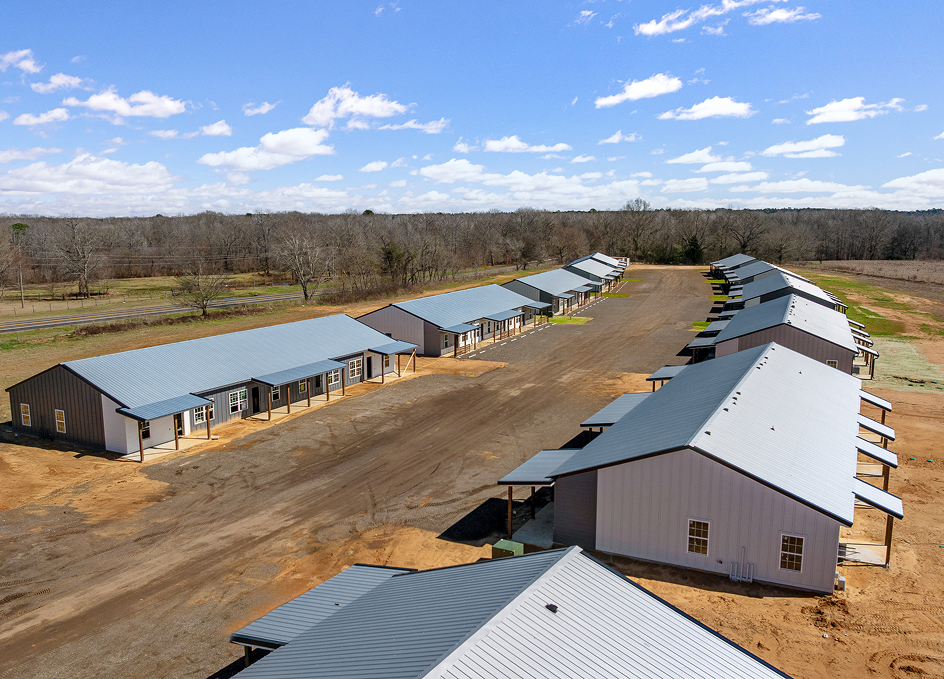 aerial image of homes